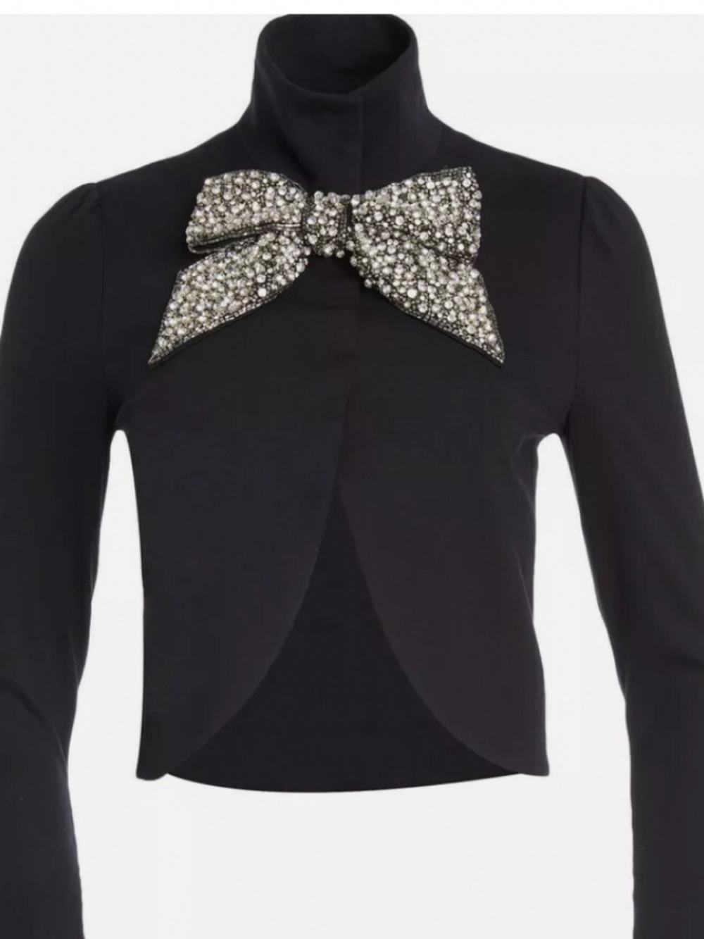 Alice and olivia Addison bow jacket cropped